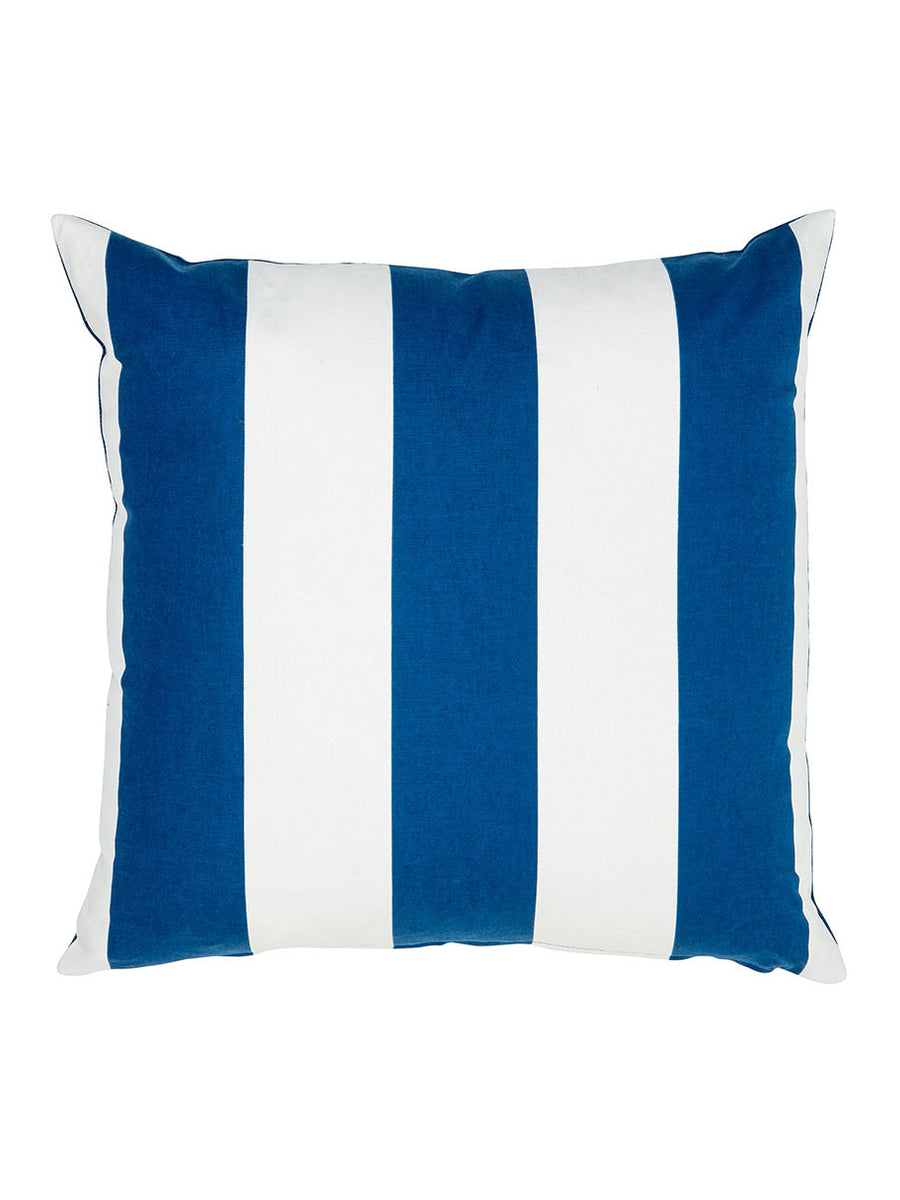 Blue white hot sale striped cushions